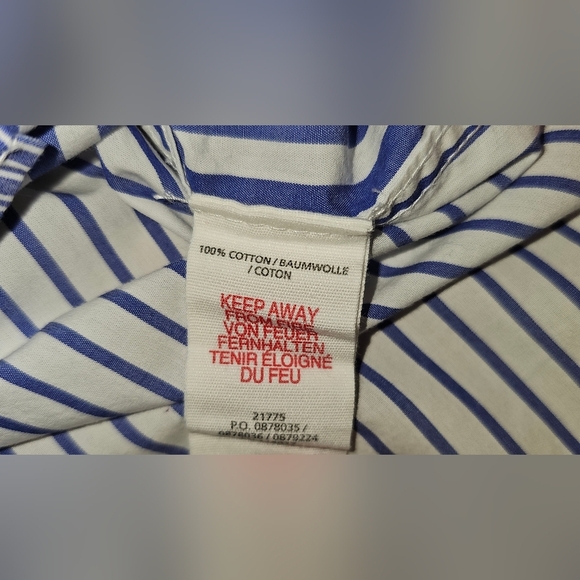 Mini Boden Toddler Boys Blue White Striped Button Shirt Cotton Top Sz 2-3Y - Picture 13 of 13